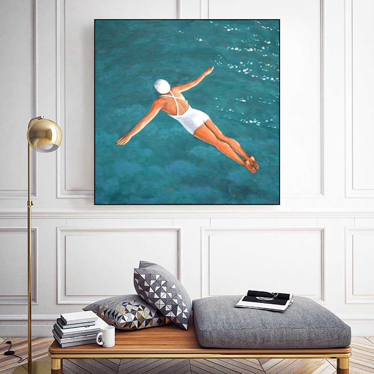 High Diver Above Water by Sarah Morrissette on GIANT ART - landscape woman