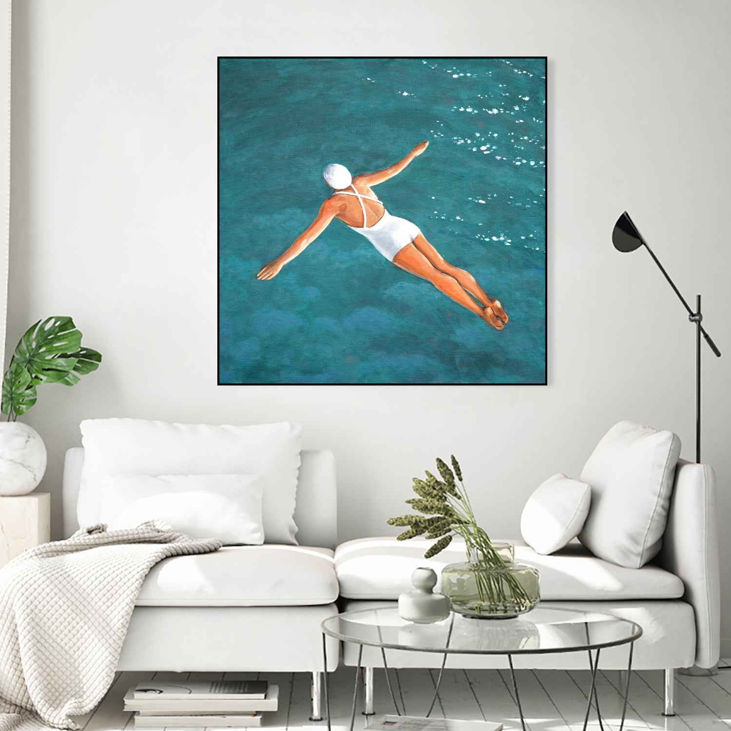 High Diver Above Water by Sarah Morrissette on GIANT ART - landscape woman