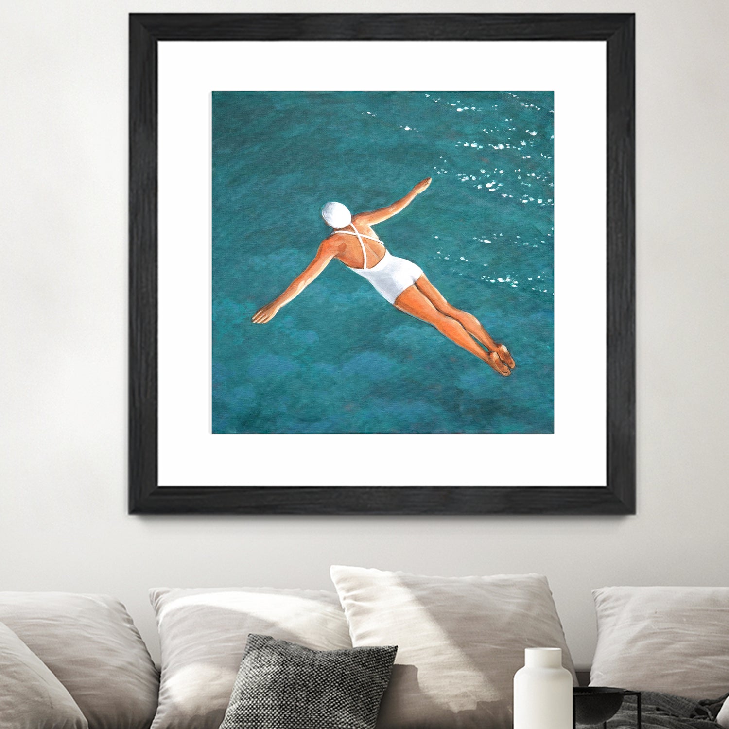 High Diver Above Water by Sarah Morrissette on GIANT ART - landscape woman