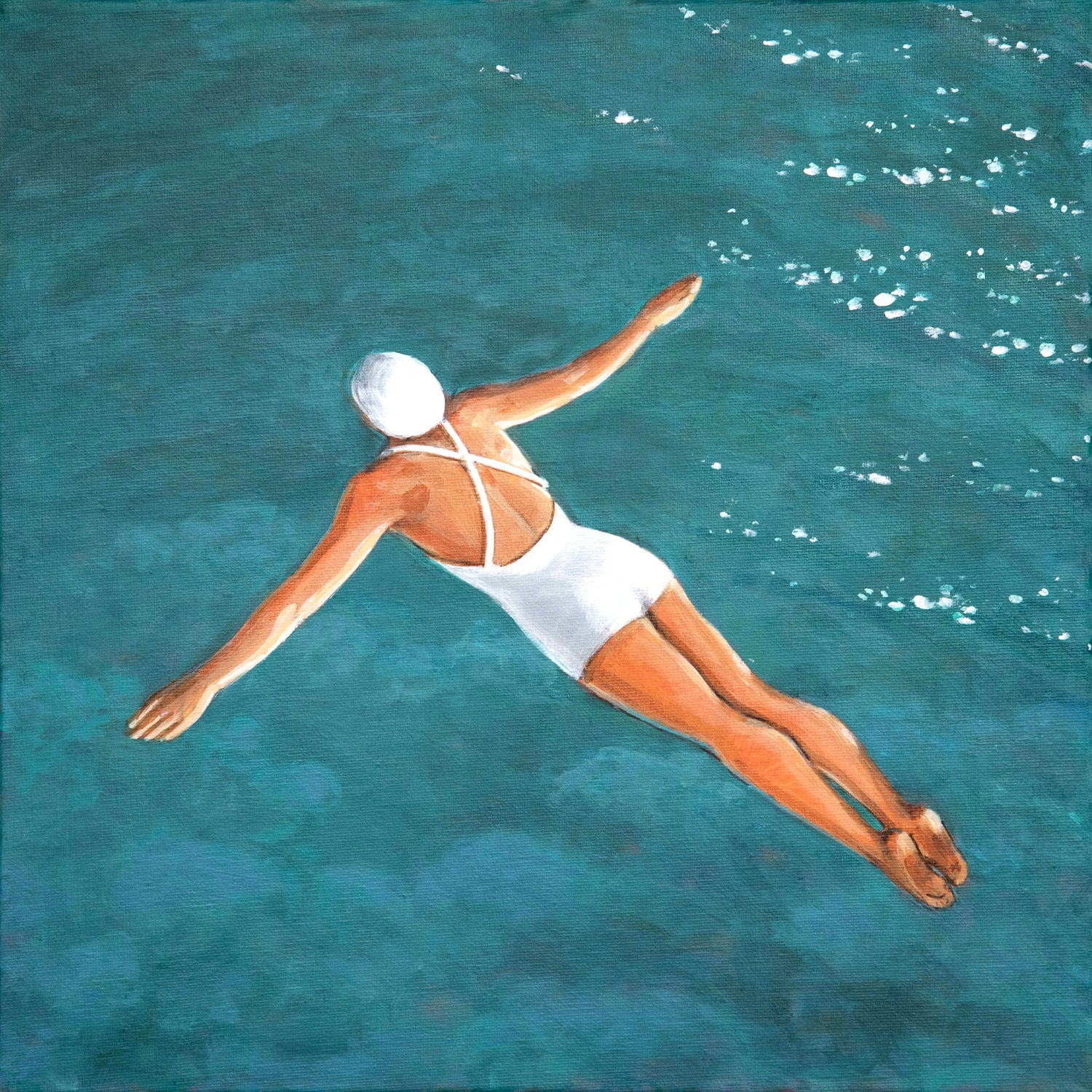 High Diver Above Water by Sarah Morrissette on GIANT ART - landscape woman