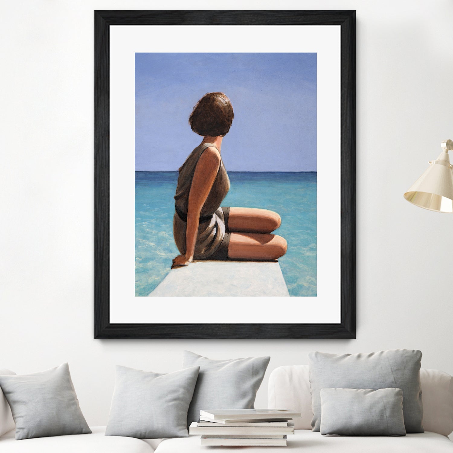 Sea View by Sarah Morrissette on GIANT ART - figuative looking away