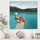 Swimmer At Lake by Sarah Morrissette on GIANT ART - figurative diving board