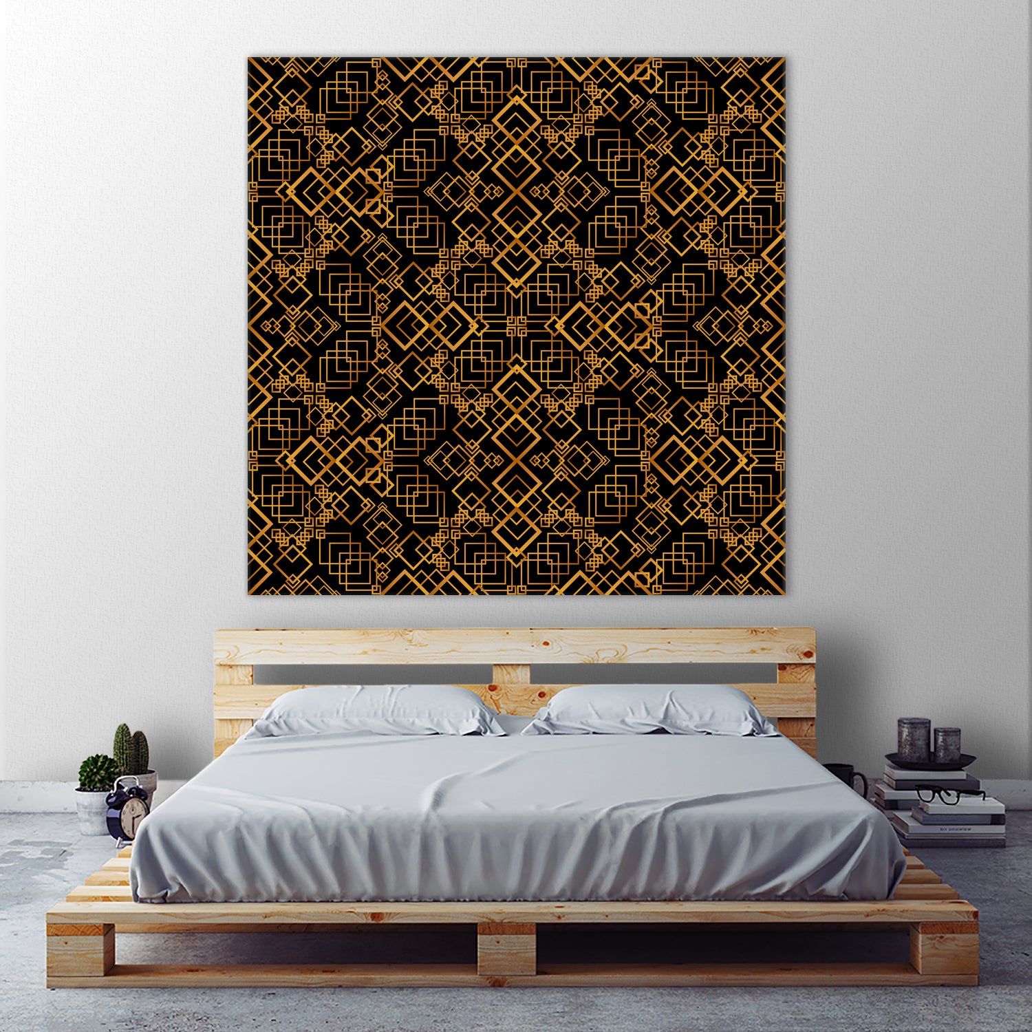 Golden Maze Pattern by Marika Barsrsind on GIANT ART - 8000 illustration