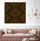 Golden Maze Pattern by Marika Barsrsind on GIANT ART - 8000 illustration