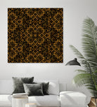 Golden Maze Pattern by Marika Barsrsind on GIANT ART - 8000 illustration