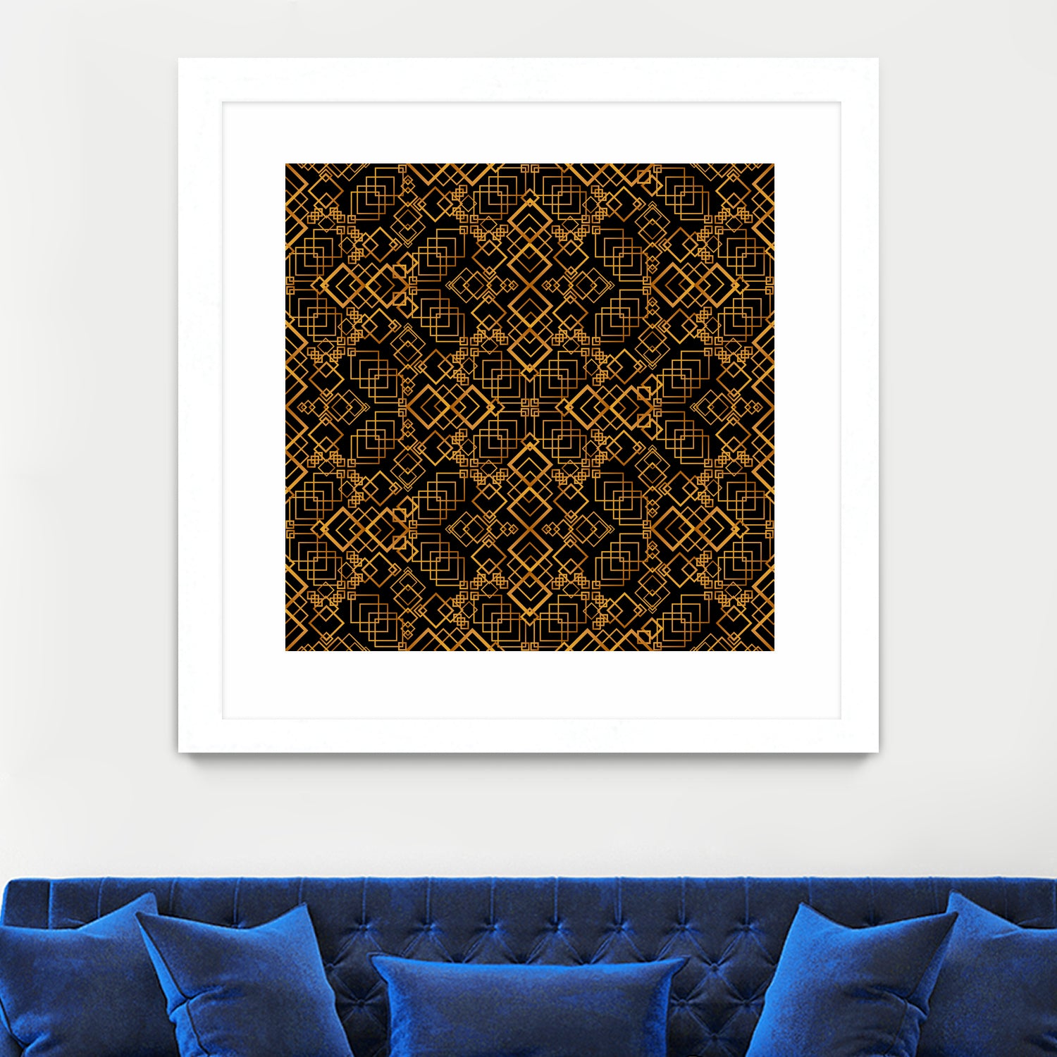 Golden Maze Pattern by Marika Barsrsind on GIANT ART - 8000 illustration