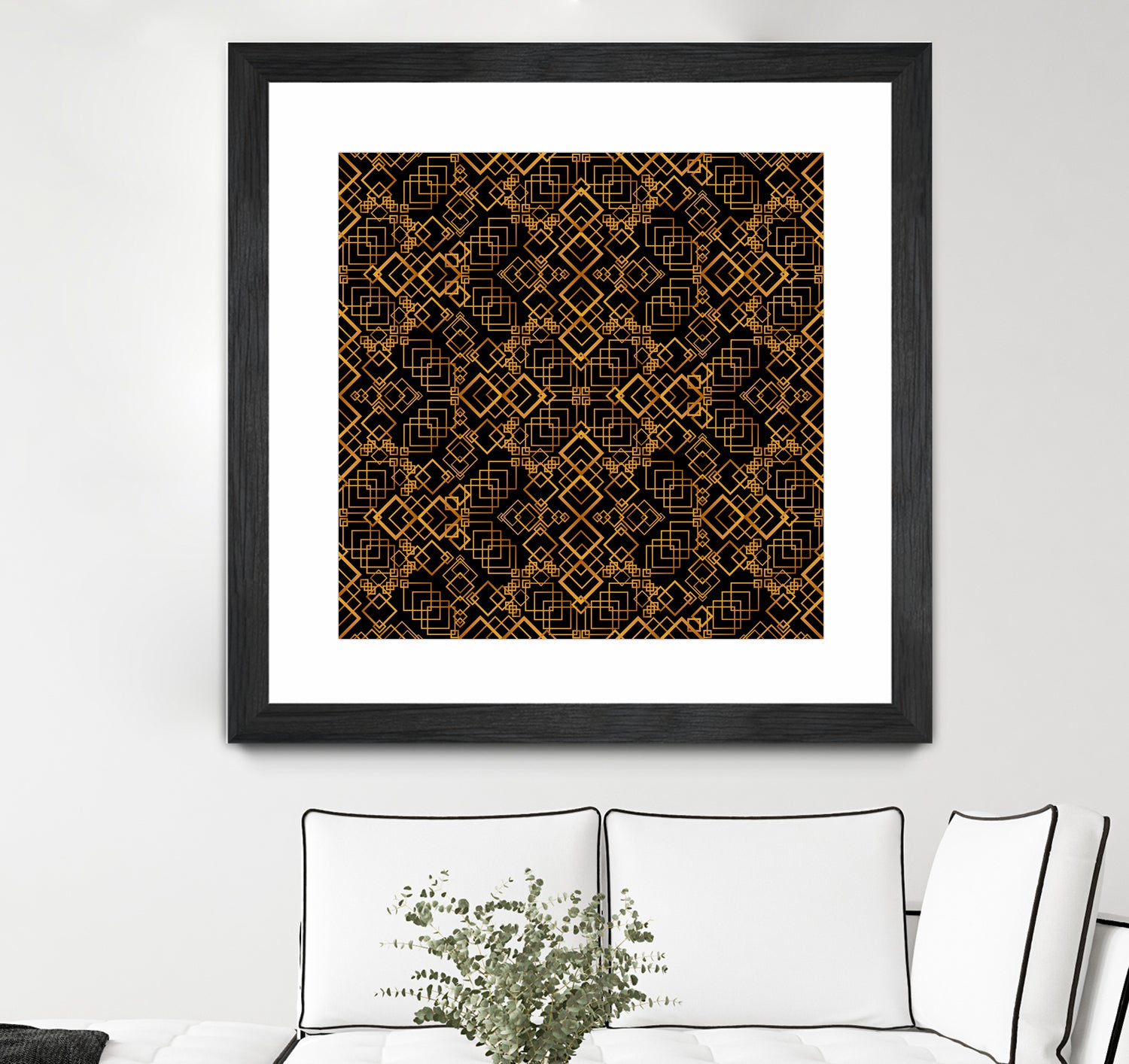 Golden Maze Pattern by Marika Barsrsind on GIANT ART - 8000 illustration