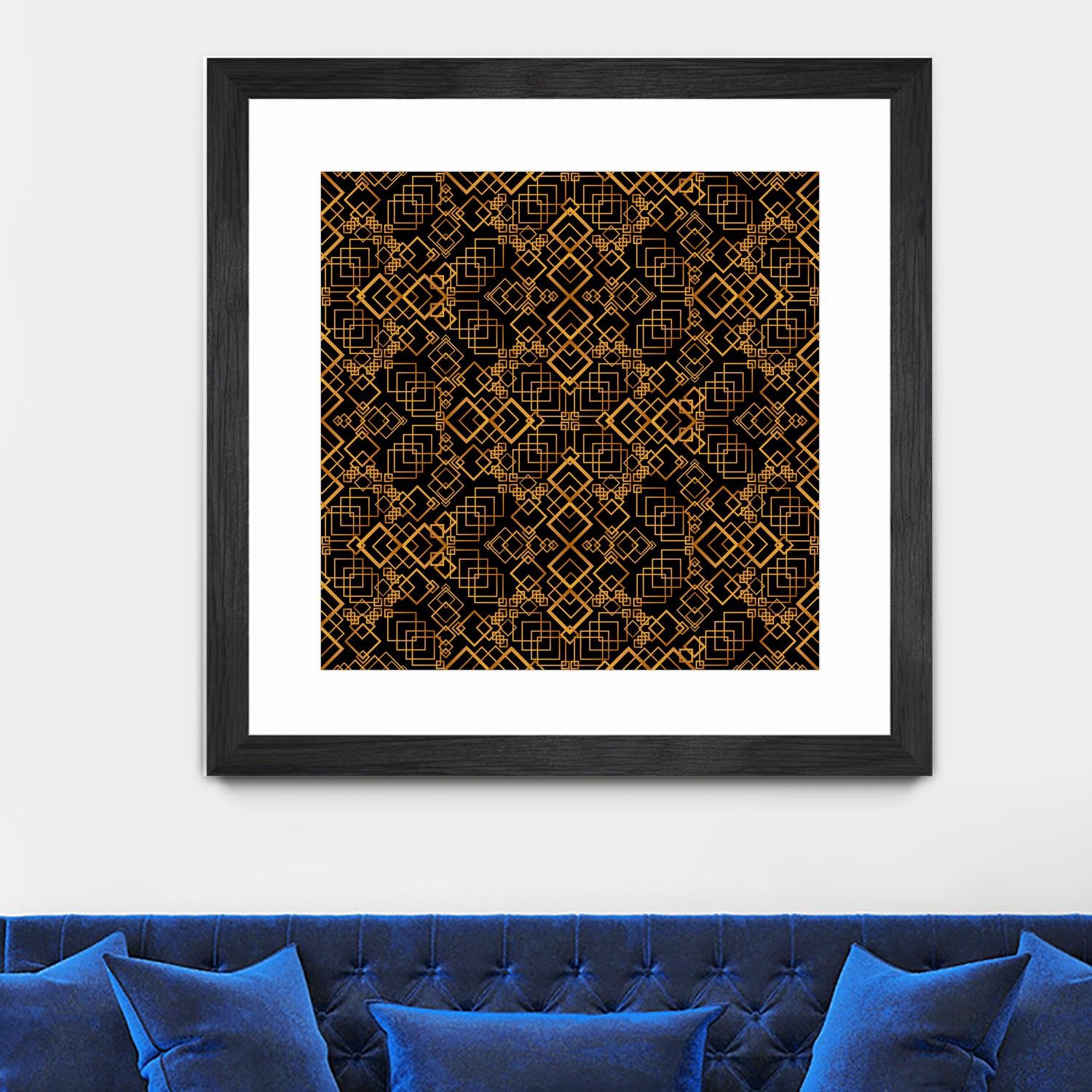 Golden Maze Pattern by Marika Barsrsind on GIANT ART - 8000 illustration