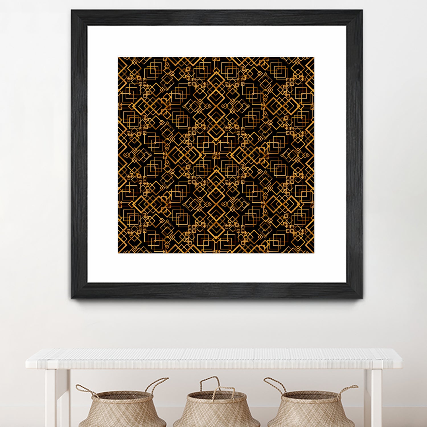 Golden Maze Pattern by Marika Barsrsind on GIANT ART - 8000 illustration