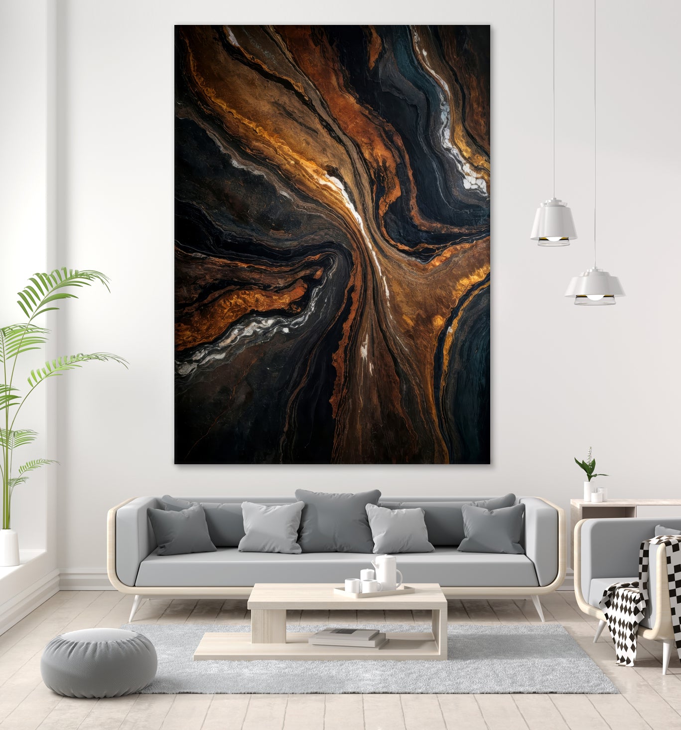 Golden Tones In Dark Stone by Alpenglow Workshop on GIANT ART - abstract abstract art