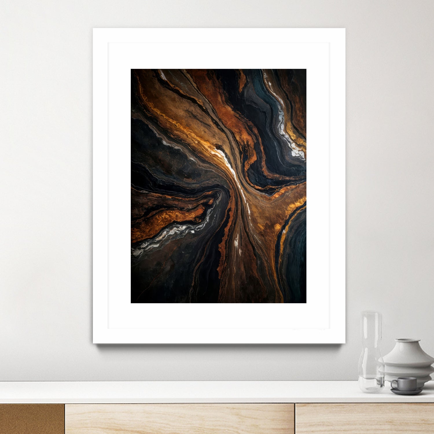 Golden Tones In Dark Stone by Alpenglow Workshop on GIANT ART - abstract abstract art