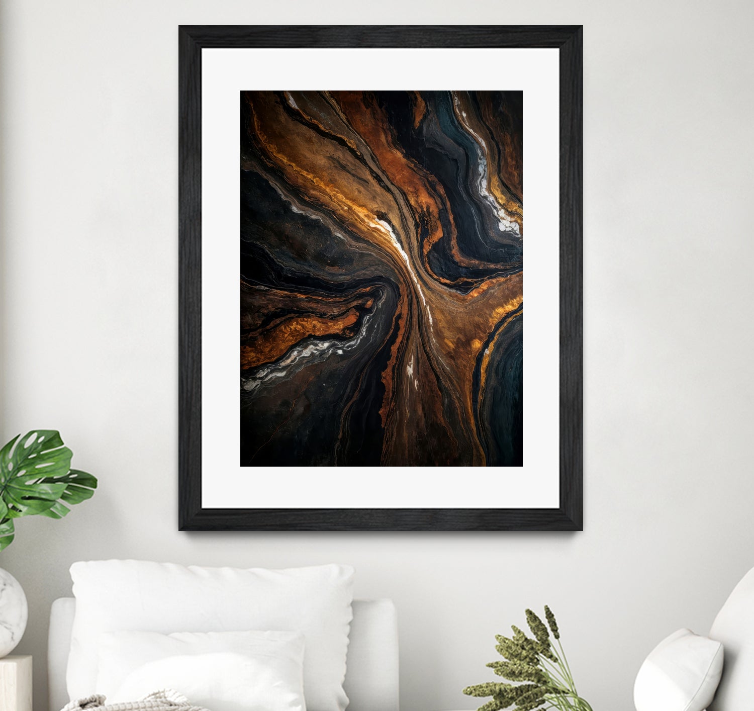 Golden Tones In Dark Stone by Alpenglow Workshop on GIANT ART - abstract abstract art