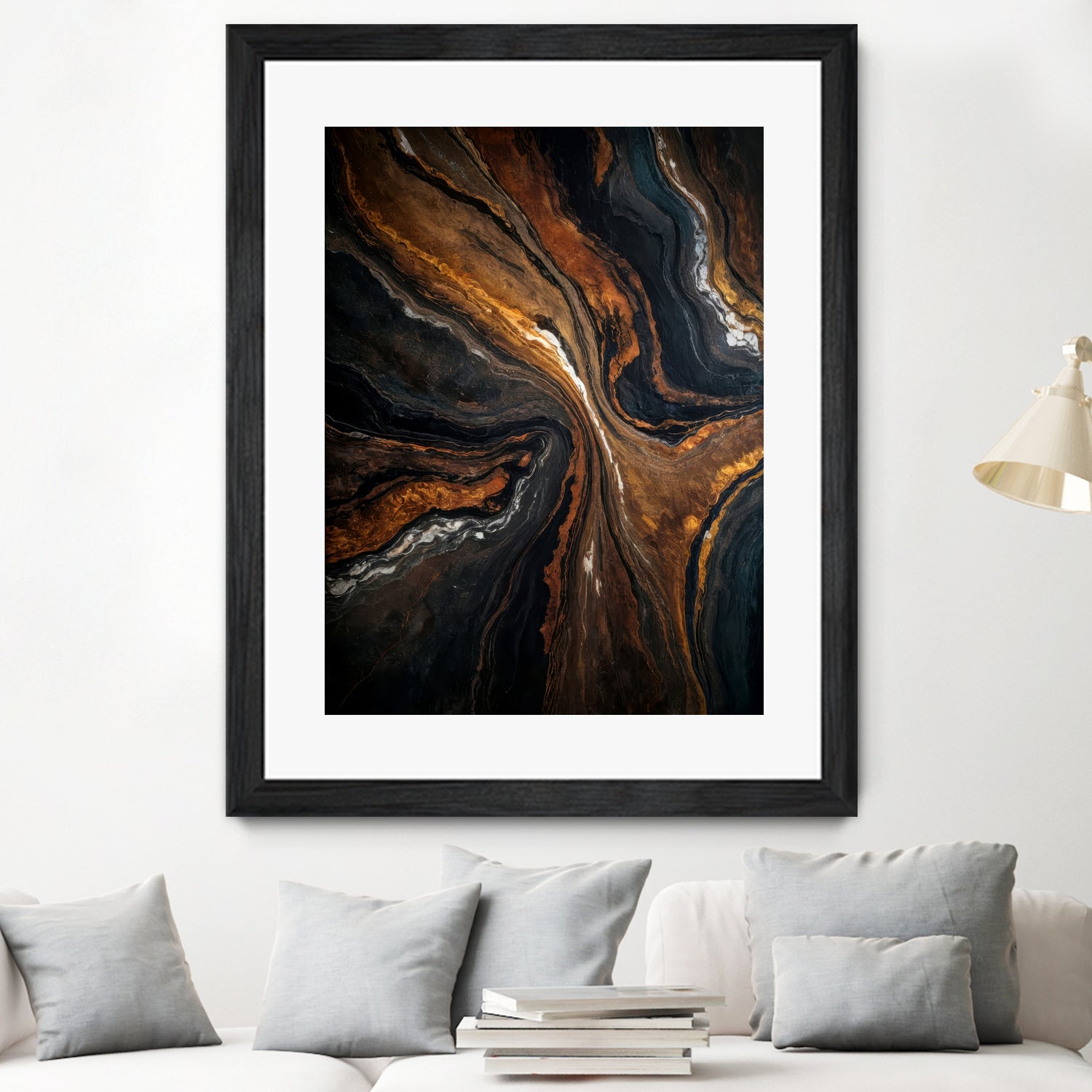Golden Tones In Dark Stone by Alpenglow Workshop on GIANT ART - abstract abstract art