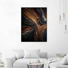 Golden Tones In Dark Stone by Alpenglow Workshop on GIANT ART - abstract abstract art