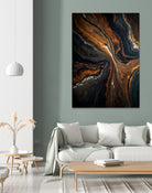 Golden Tones In Dark Stone by Alpenglow Workshop on GIANT ART - abstract abstract art