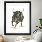 Charging Bull Power by Isabelle Brent on GIANT ART - 4885 illustration