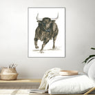 Charging Bull Power by Isabelle Brent on GIANT ART - 4885 illustration