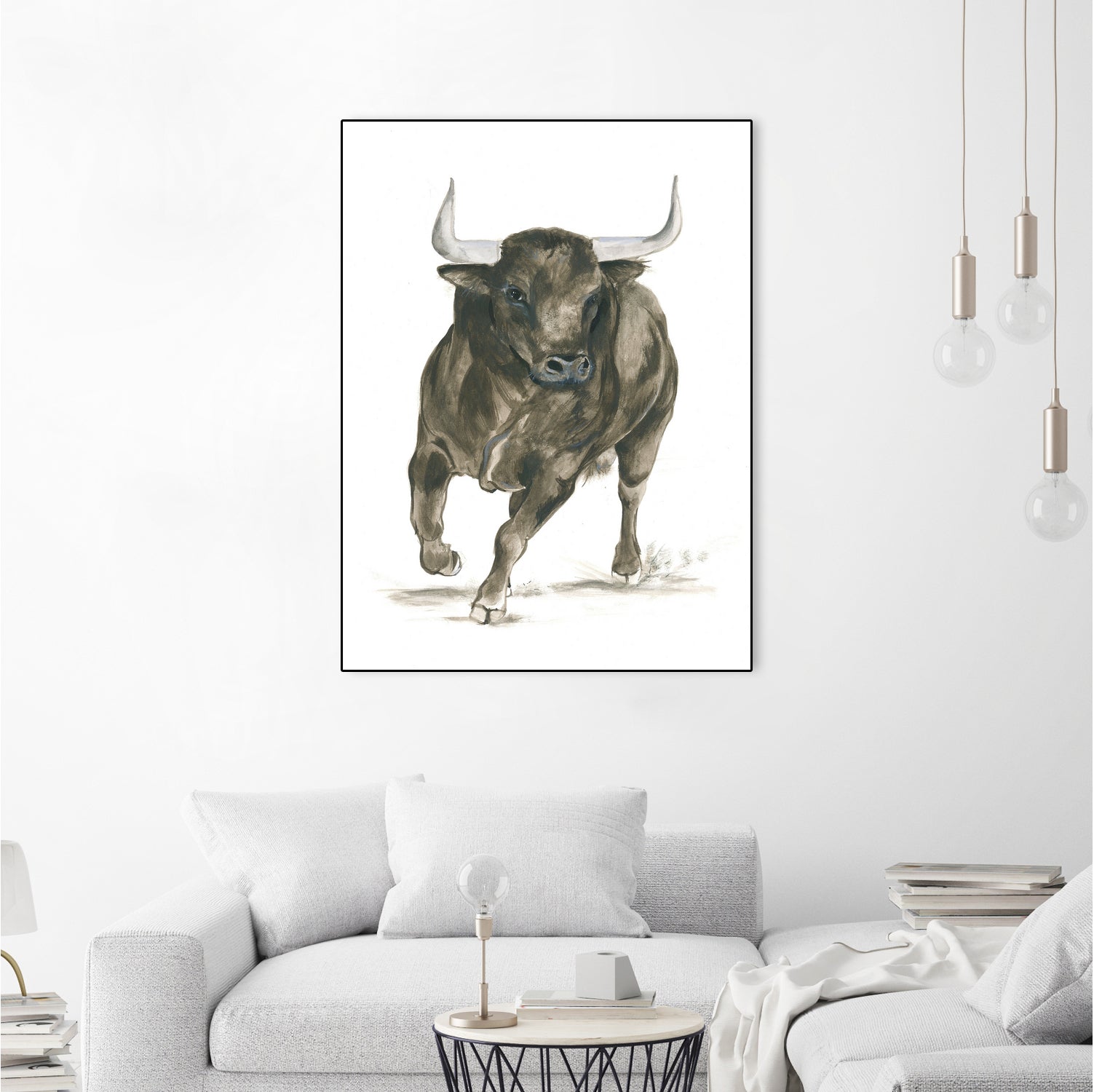 Charging Bull Power by Isabelle Brent on GIANT ART - 4885 illustration