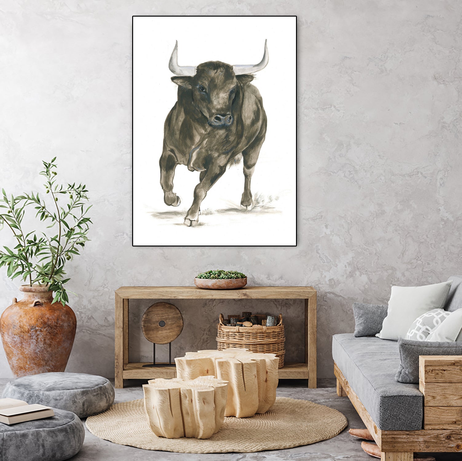 Charging Bull Power by Isabelle Brent on GIANT ART - 4885 illustration