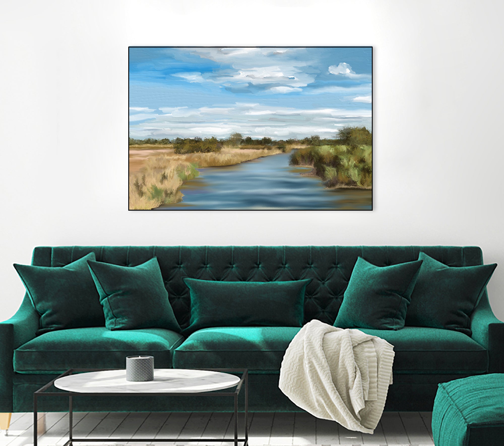 River of Reeds, Botswana by Jenna Alheit on GIANT ART - green landscape 