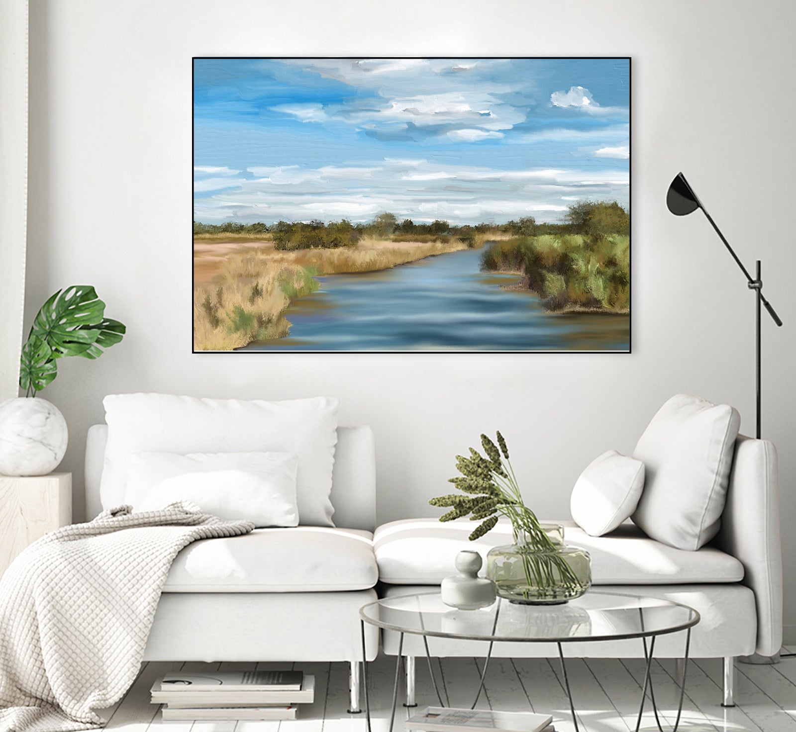 River of Reeds, Botswana by Jenna Alheit on GIANT ART - green landscape 