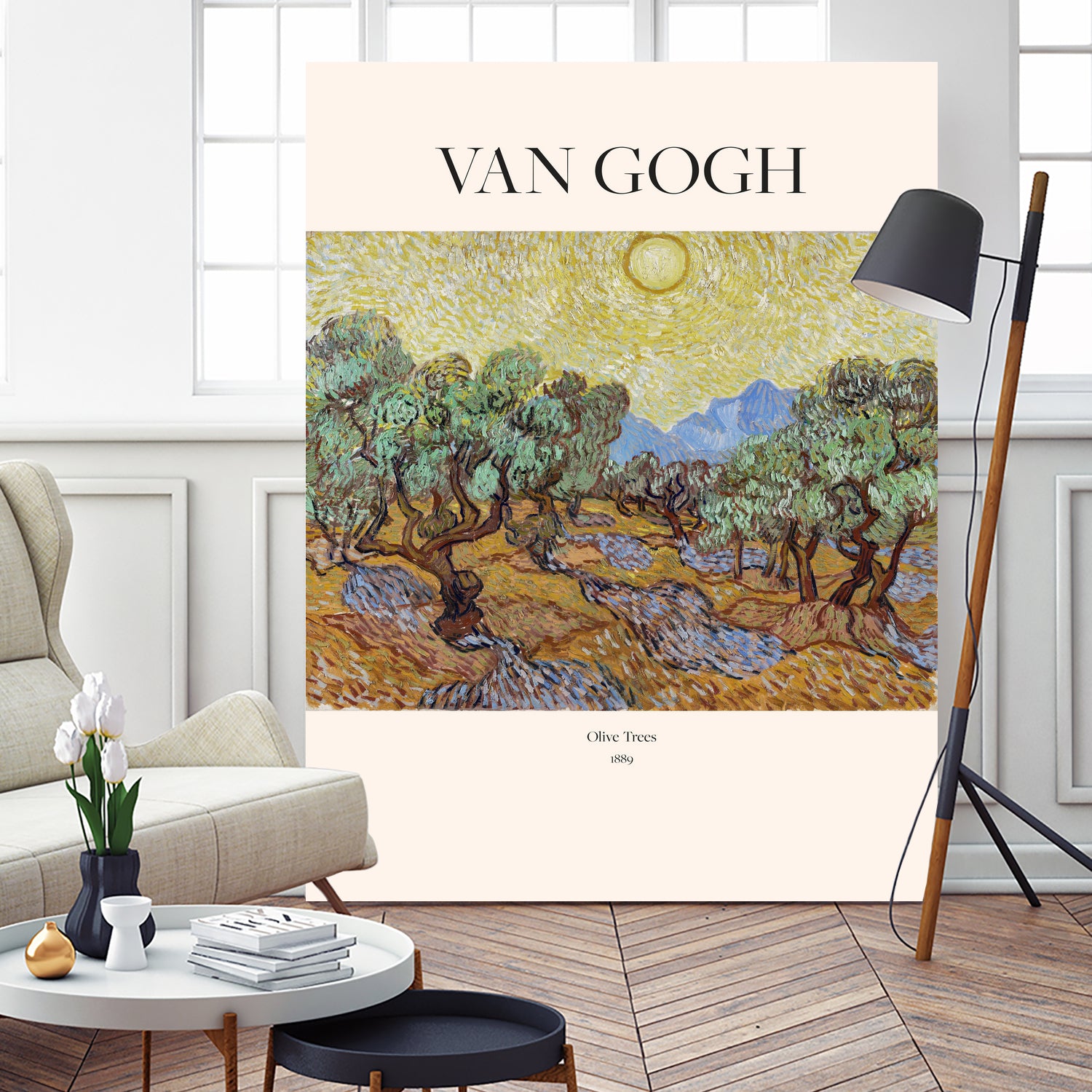 Olive Trees (1889) by Vincent Van Gogh on GIANT ART - landscape text