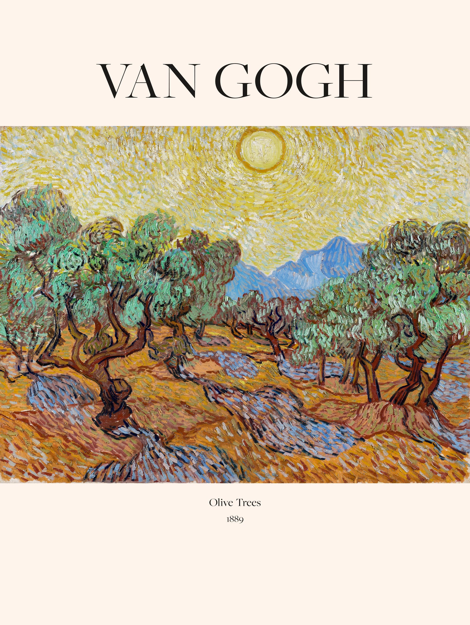Olive Trees (1889) - Art Print by Vincent Van Gogh | GIANT ART