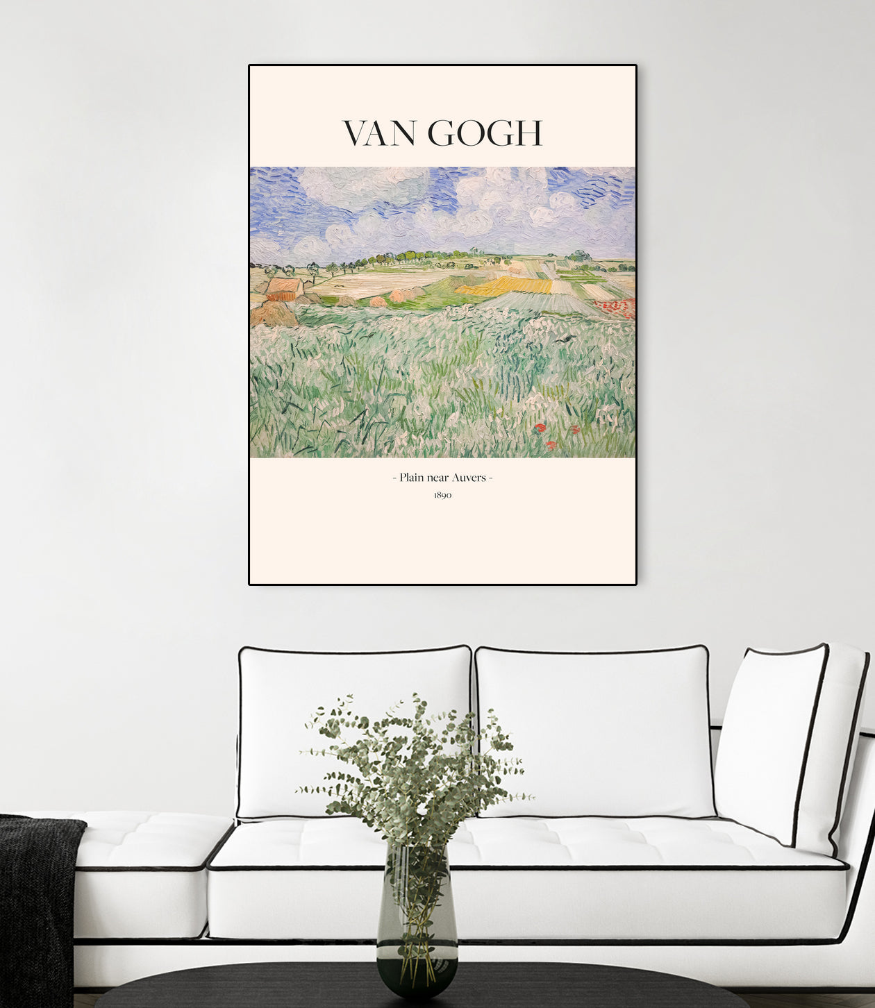 Plain Near Auvers - Art Print by Vincent Van Gogh | GIANT ART