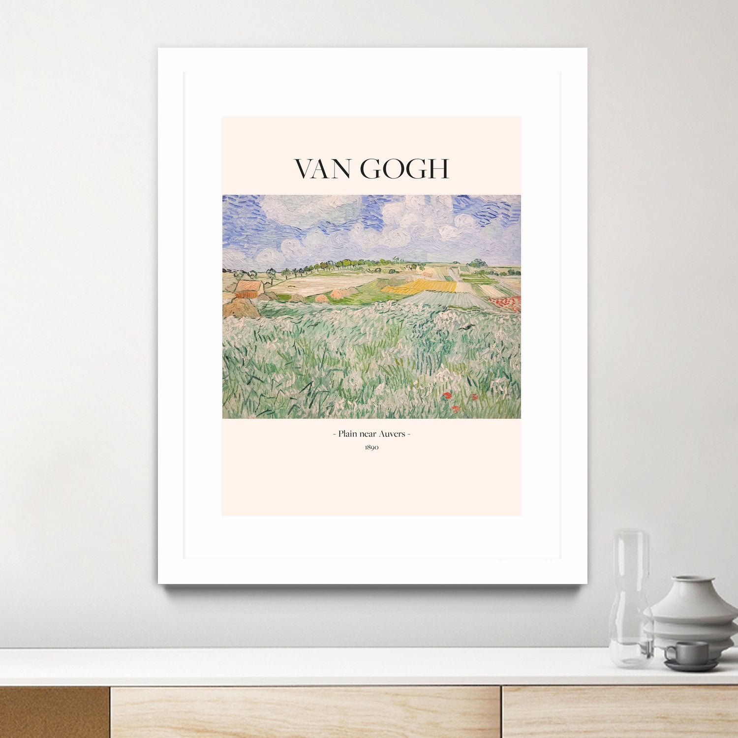 Plain Near Auvers by Vincent Van Gogh on GIANT ART - landscape text