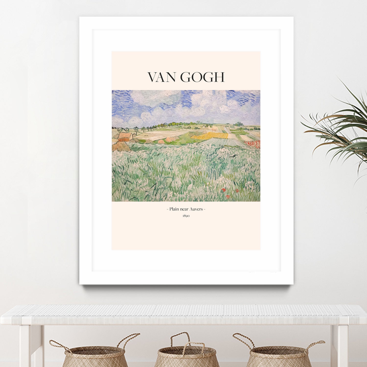 Plain Near Auvers by Vincent Van Gogh on GIANT ART - landscape text