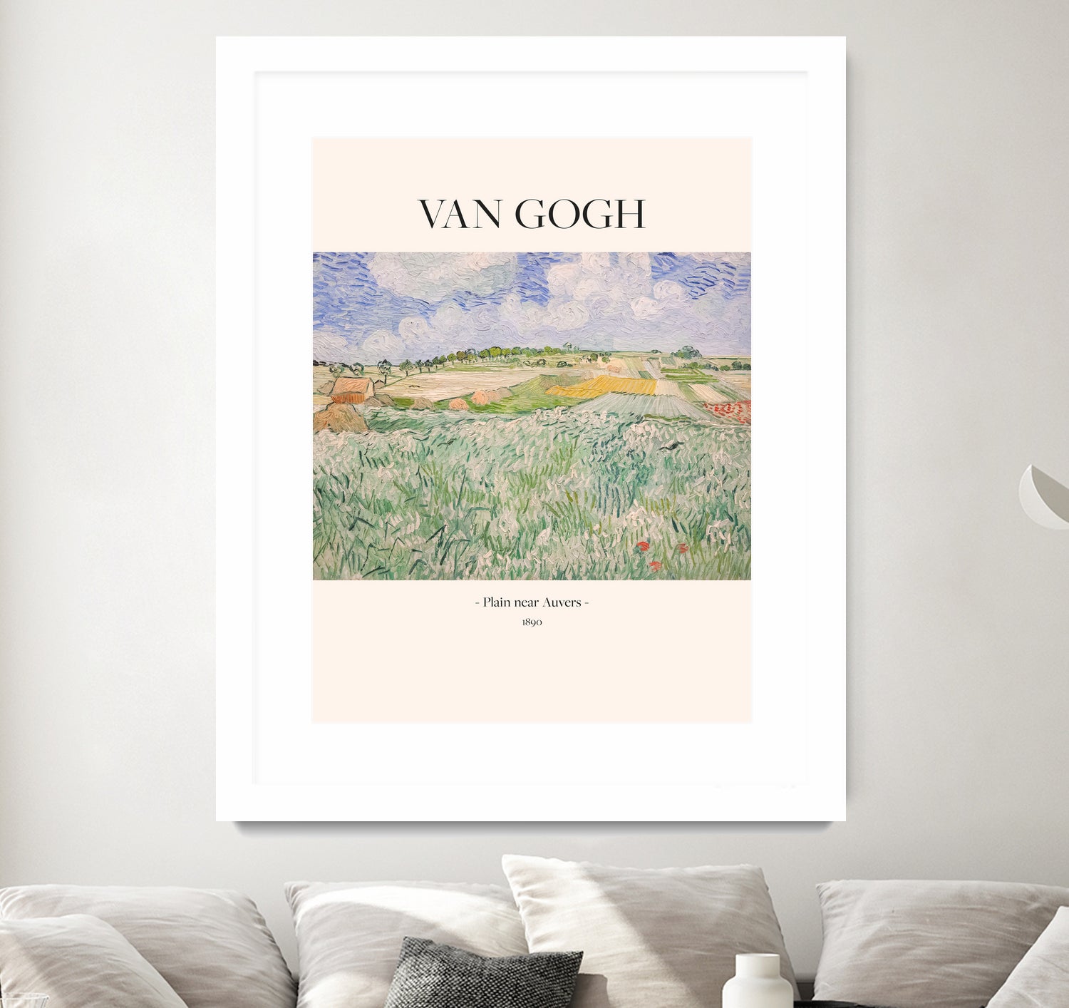 Plain Near Auvers by Vincent Van Gogh on GIANT ART - landscape text