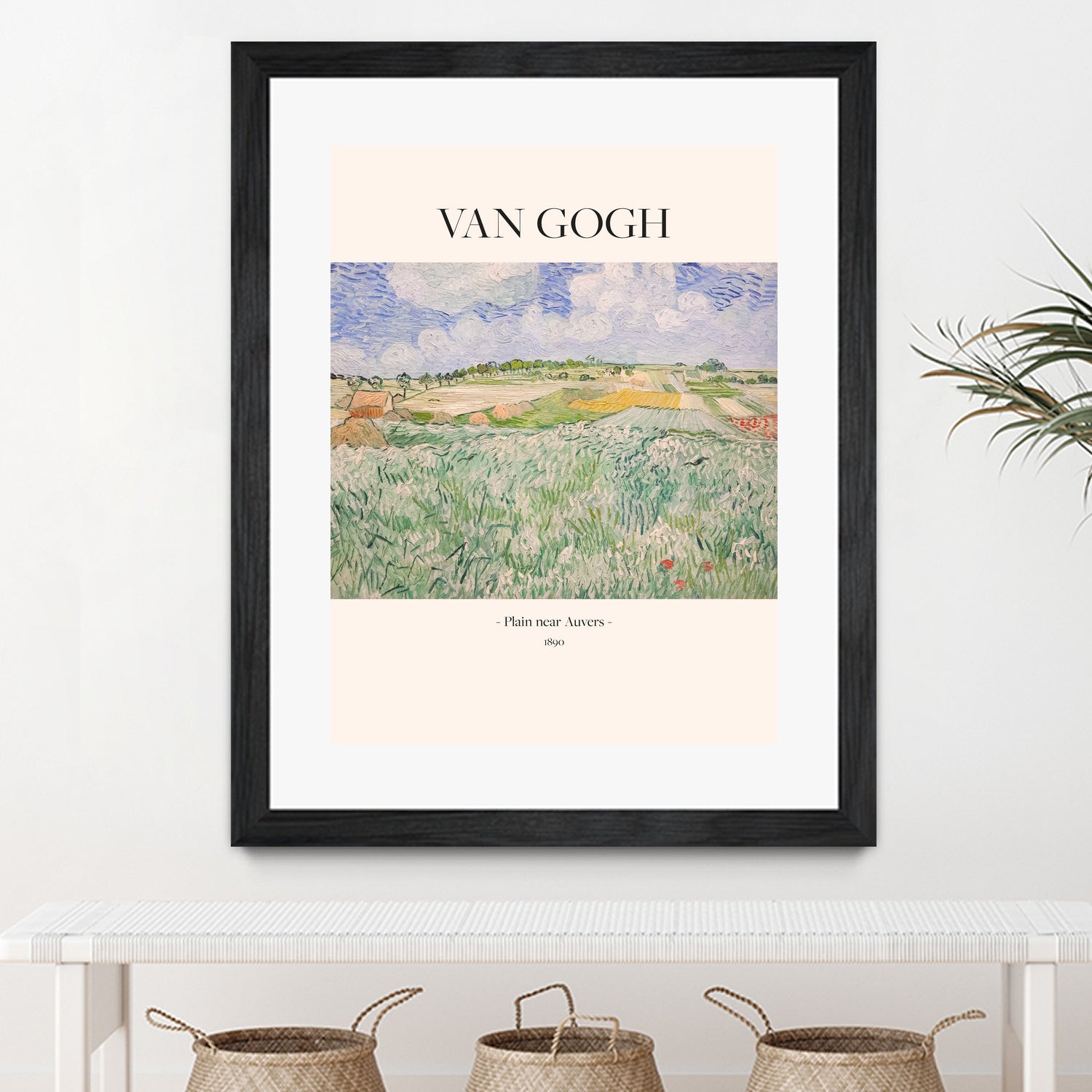 Plain Near Auvers by Vincent Van Gogh on GIANT ART - landscape text