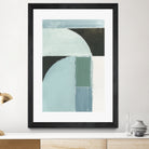 Abstract Blue Shapes No1 Print by cartissi on GIANT ART - abstract painting