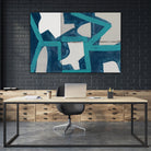 Metric Blue Abstract Art Print by cartissi on GIANT ART - abstract painting