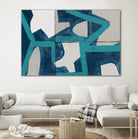 Metric Blue Abstract Art Print by cartissi on GIANT ART - abstract painting