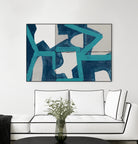 Metric Blue Abstract Art Print by cartissi on GIANT ART - abstract painting