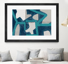 Metric Blue Abstract Art Print by cartissi on GIANT ART - abstract painting