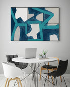 Metric Blue Abstract Art Print by cartissi on GIANT ART - abstract painting