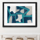 Metric Blue Abstract Art Print by cartissi on GIANT ART - abstract painting