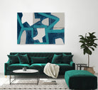 Metric Blue Abstract Art Print by cartissi on GIANT ART - abstract painting
