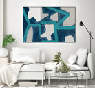 Metric Blue Abstract Art Print by cartissi on GIANT ART - abstract painting