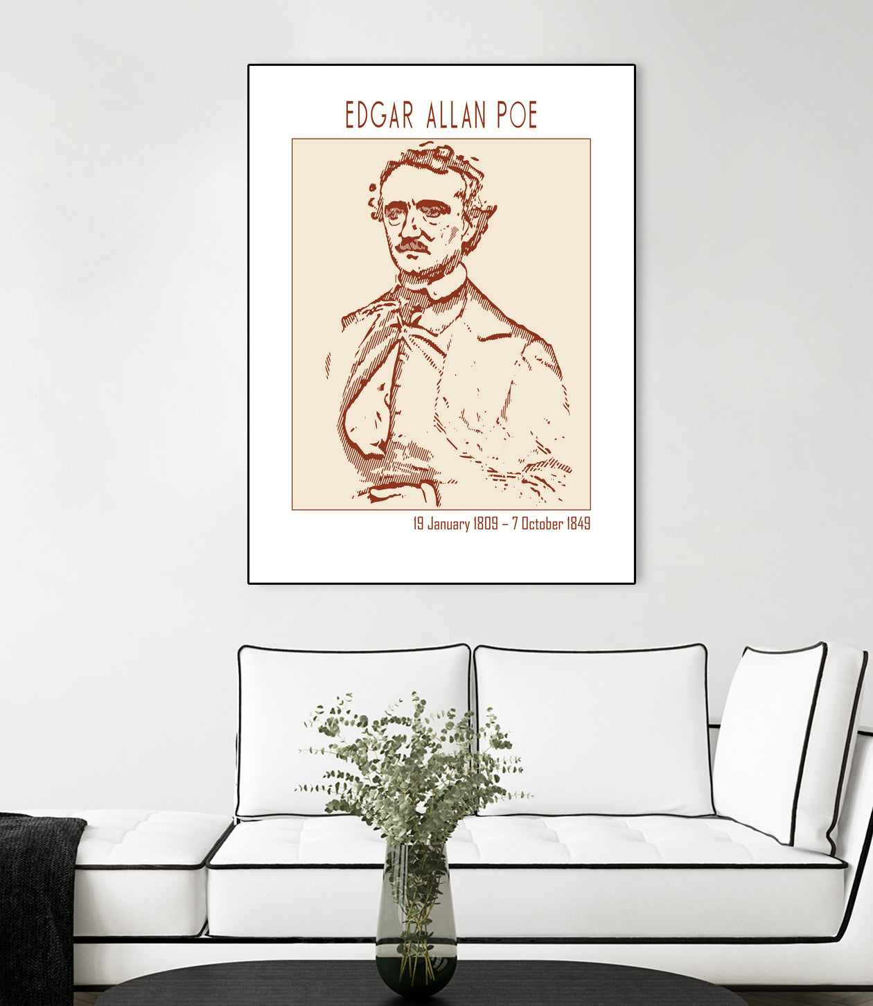 Vintage Poe Portrait by Doa Project on GIANT ART - 3000 illustration