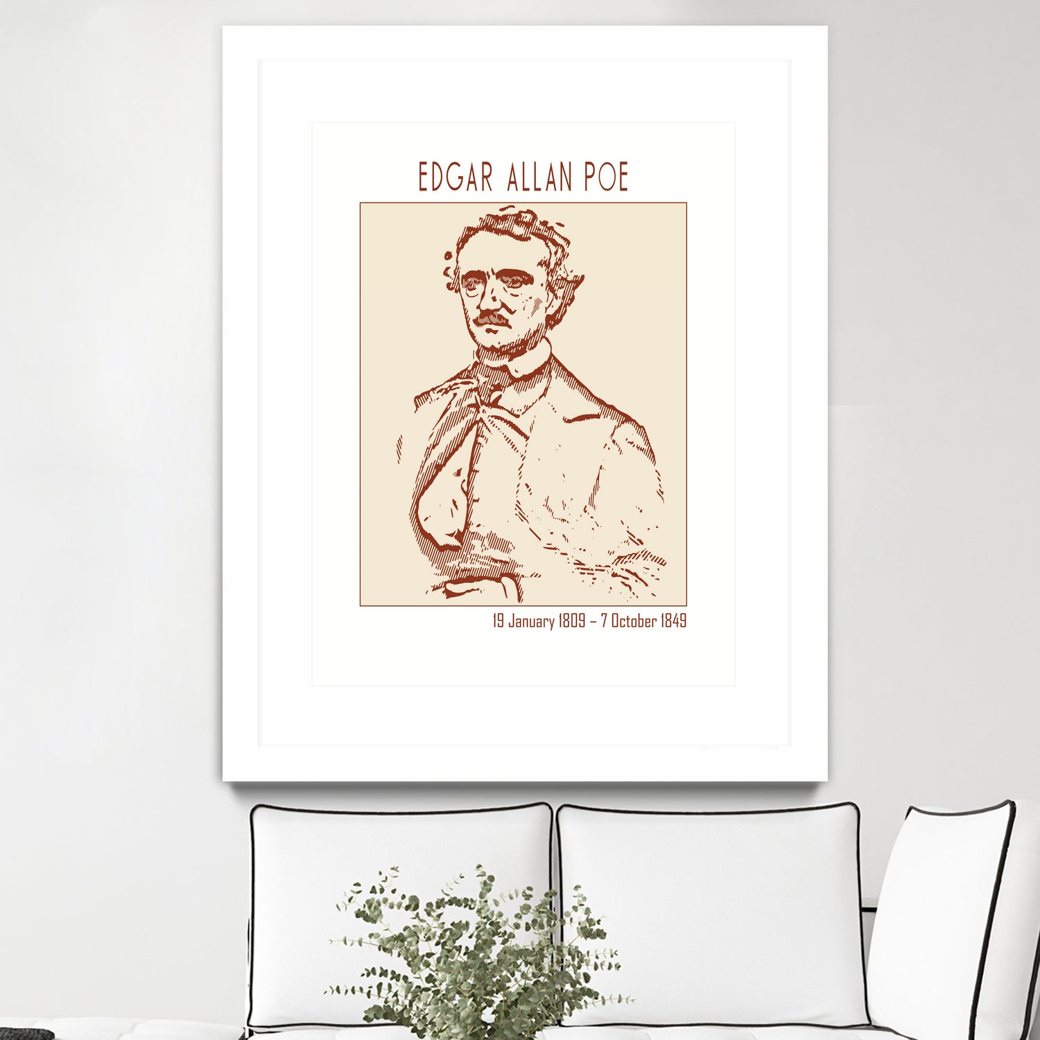 Vintage Poe Portrait by Doa Project on GIANT ART - 3000 illustration