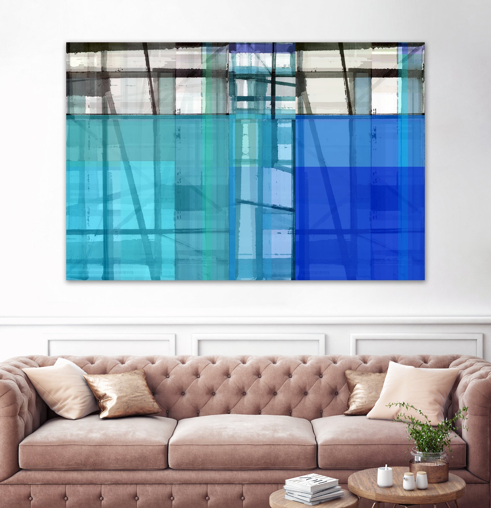 Living By The Ocean 1 by Cartissi on GIANT ART - blue abstract