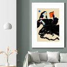 Midnight Reading by Sandra Poliakov  on GIANT ART - figurative drawing,illustration,sketch,human face,painting,art,clipart,cartoon,woman,black dress,reading,book worm,reader,colourful ,pastell,relaxed,calm,mindful,slow living,moon,night,feminine,girl power,home decor ,maximalist,graphic,painted,paint,painterly,person,people,still,serene,peace,peaceful,tranquil,tranquilitiy,stillness,harmony,sky