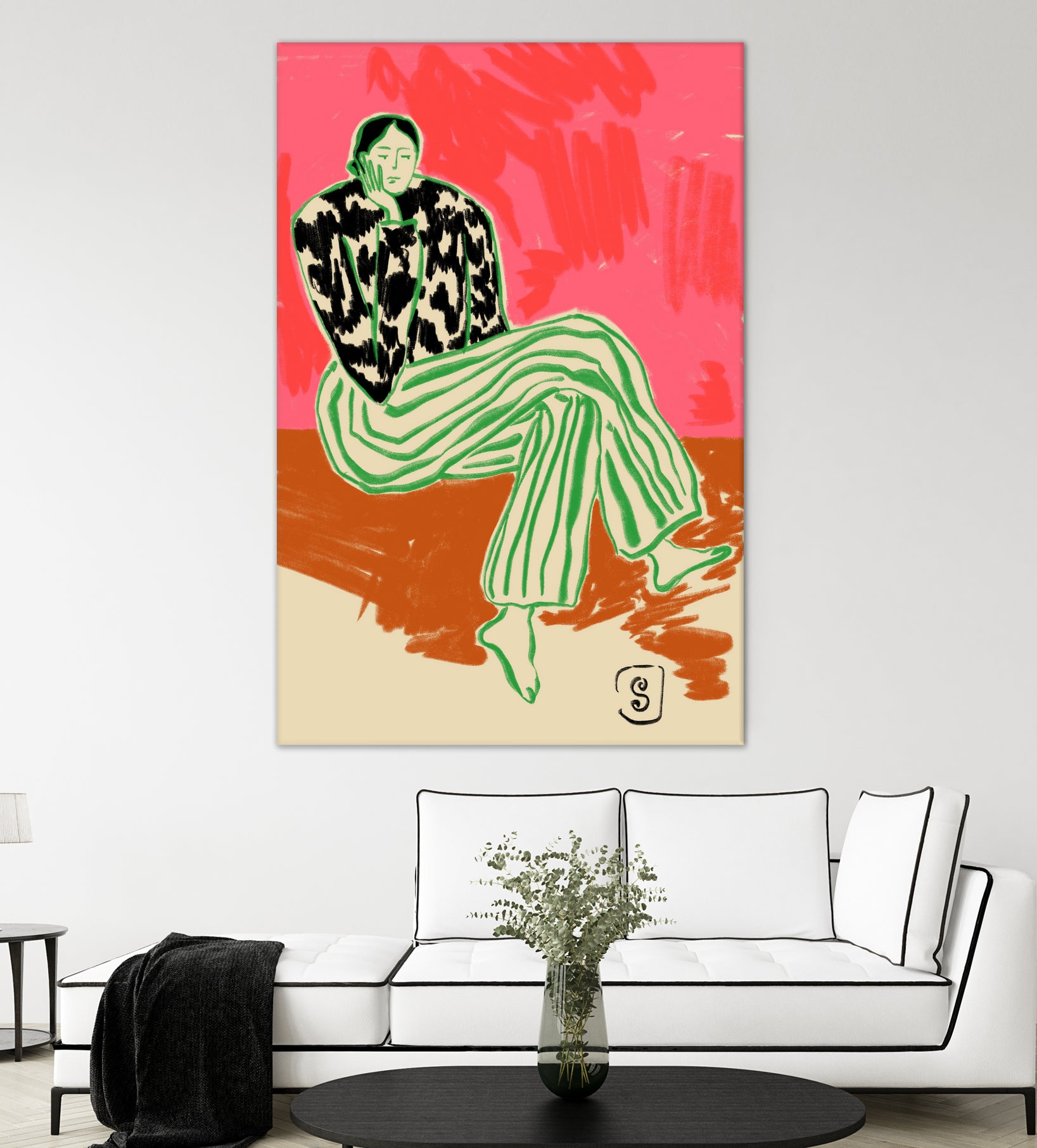 Calm Woman Portrait - Art Print by Sandra Poliakov | GIANT ART
