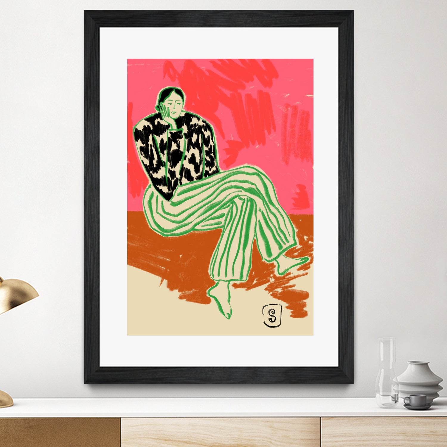 Calm Woman Portrait - Art Print by Sandra Poliakov | GIANT ART