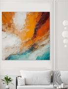 Fiery Horizon Burst by Alpenglow Workshop on GIANT ART - abstract abstract art