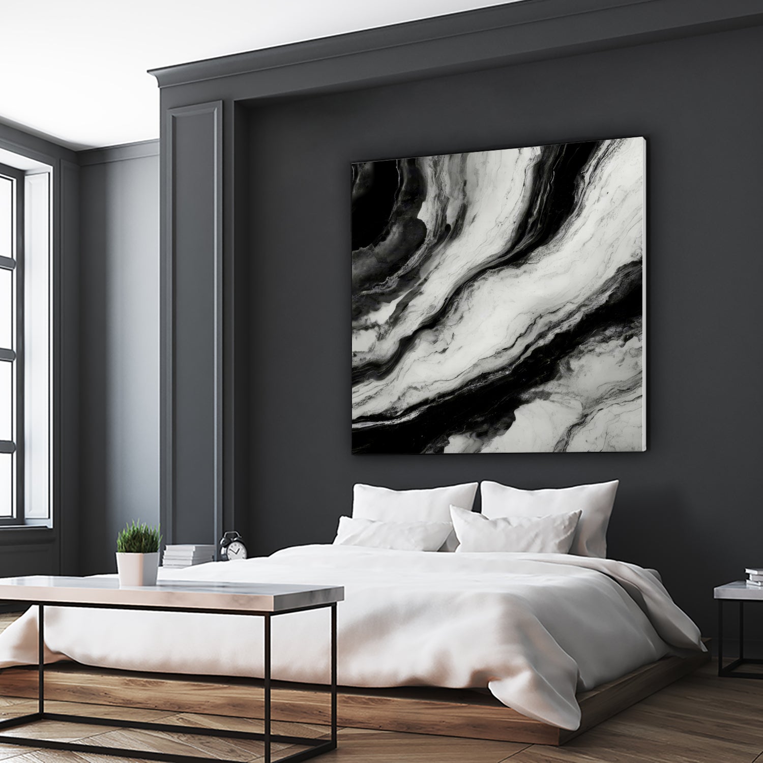 Monochrome Waves by Alpenglow Workshop on GIANT ART - 12000 illustration