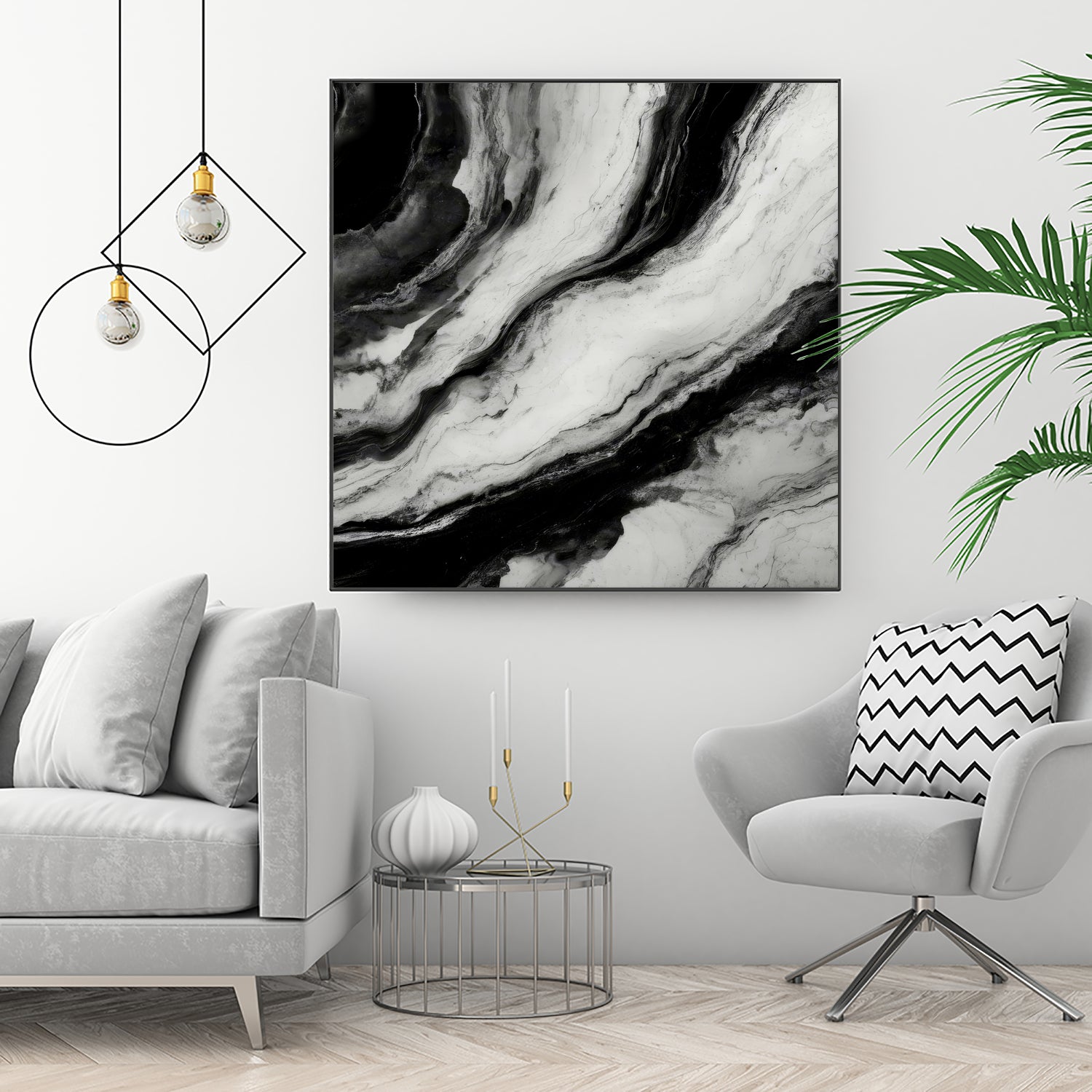 Monochrome Waves by Alpenglow Workshop on GIANT ART - 12000 illustration